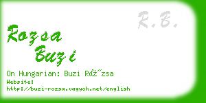rozsa buzi business card